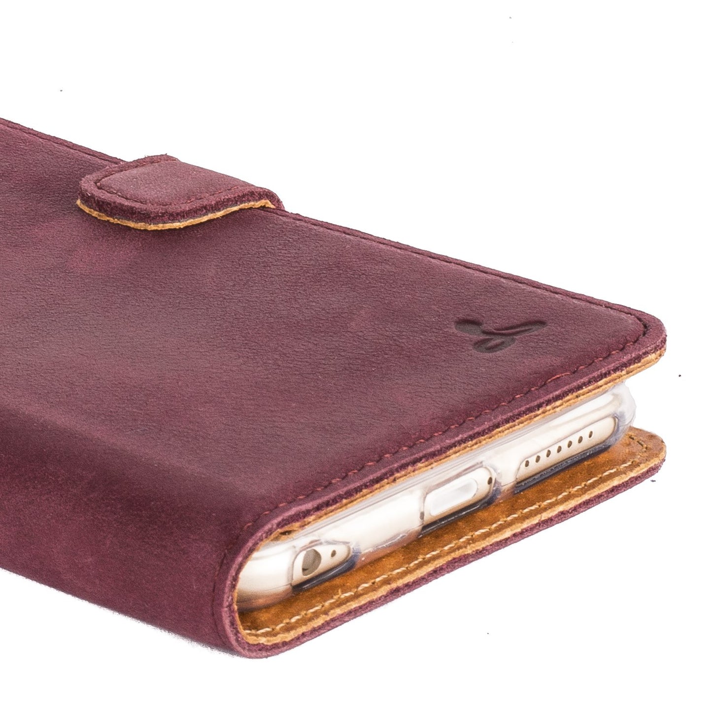 Vintage Plum Leather Wallet - Apple iPhone 6 Plus/6S Plus - Snakehive