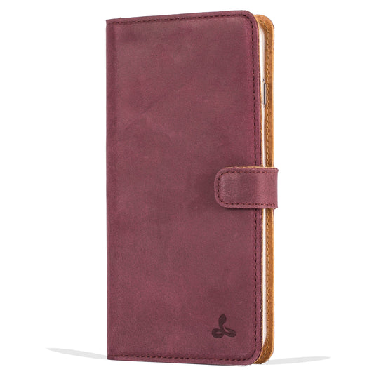 Vintage Plum Leather Wallet - Apple iPhone 6 Plus/6S Plus - Snakehive