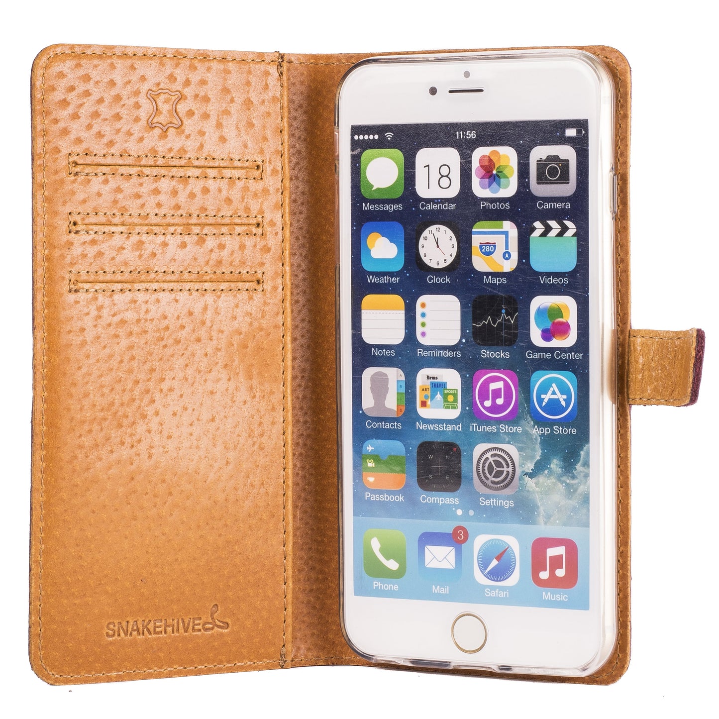Vintage Navy Leather Wallet - Apple iPhone 6 Plus/6S Plus - Snakehive