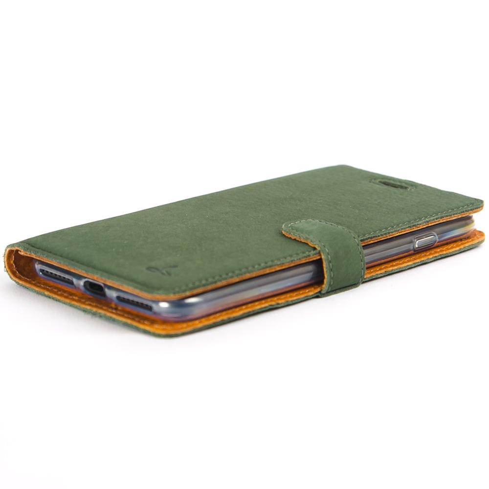 Vintage Bottle Green Leather Wallet - Apple iPhone 7 Plus - Snakehive