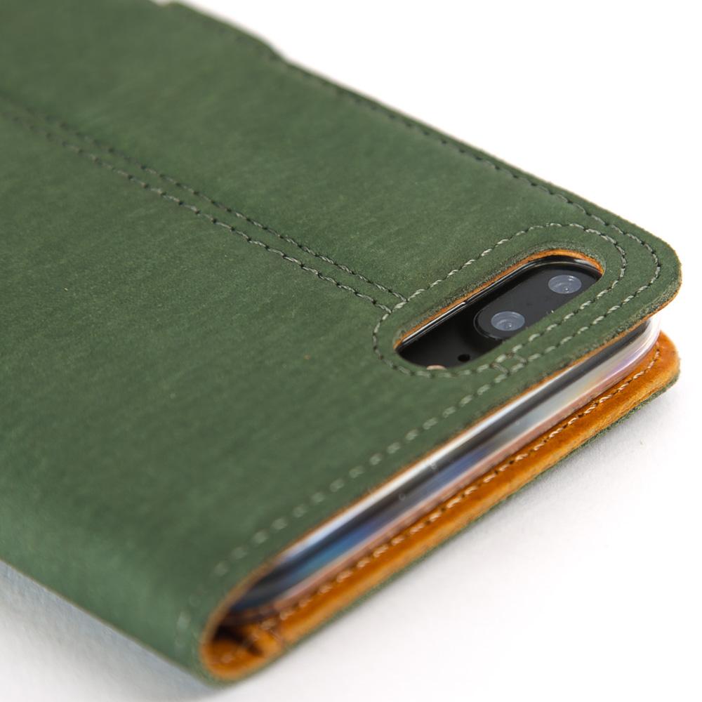 Vintage Bottle Green Leather Wallet - Apple iPhone 7 Plus - Snakehive