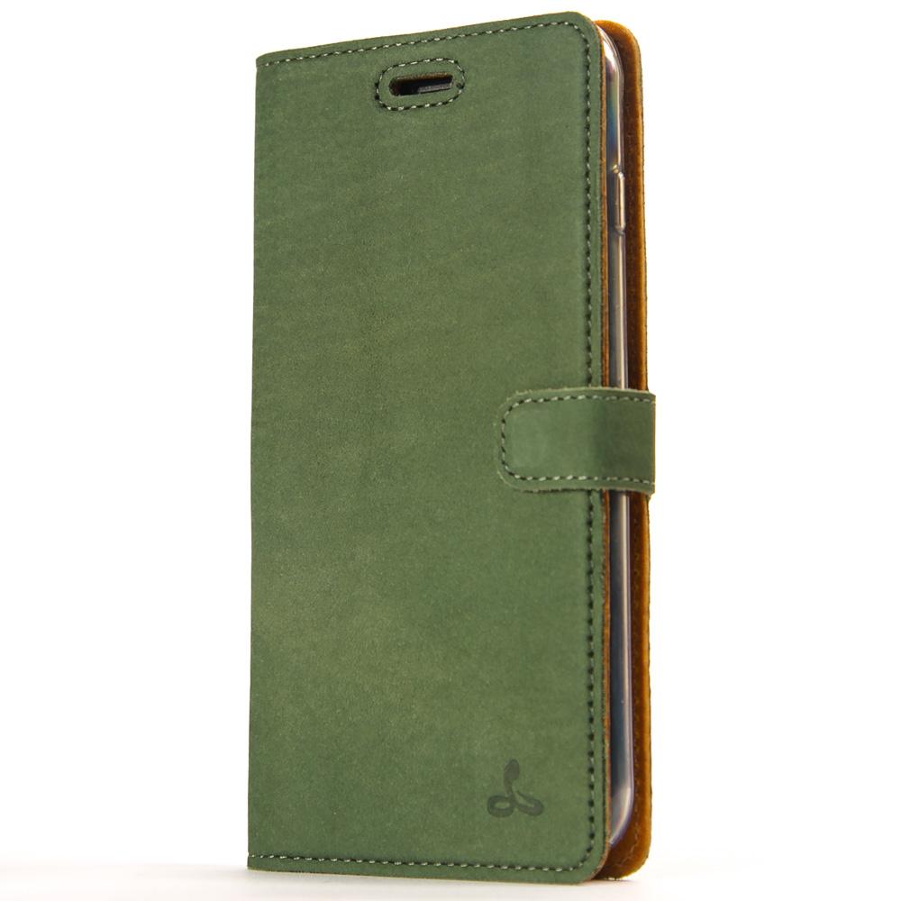 Vintage Bottle Green Leather Wallet - Apple iPhone 7 Plus - Snakehive