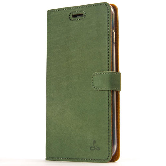 Vintage Bottle Green Leather Wallet - Apple iPhone 7 Plus - Snakehive