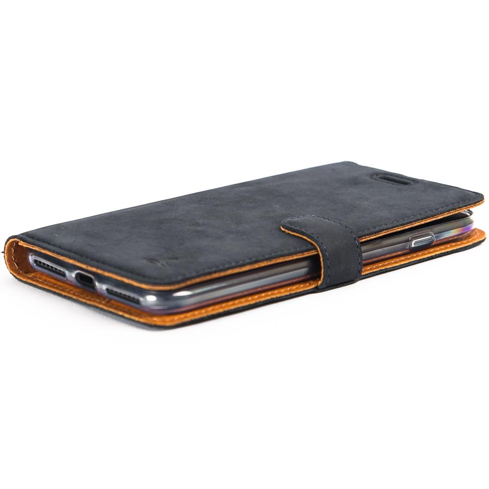 Vintage Navy Leather Wallet - Apple iPhone 7 Plus - Snakehive