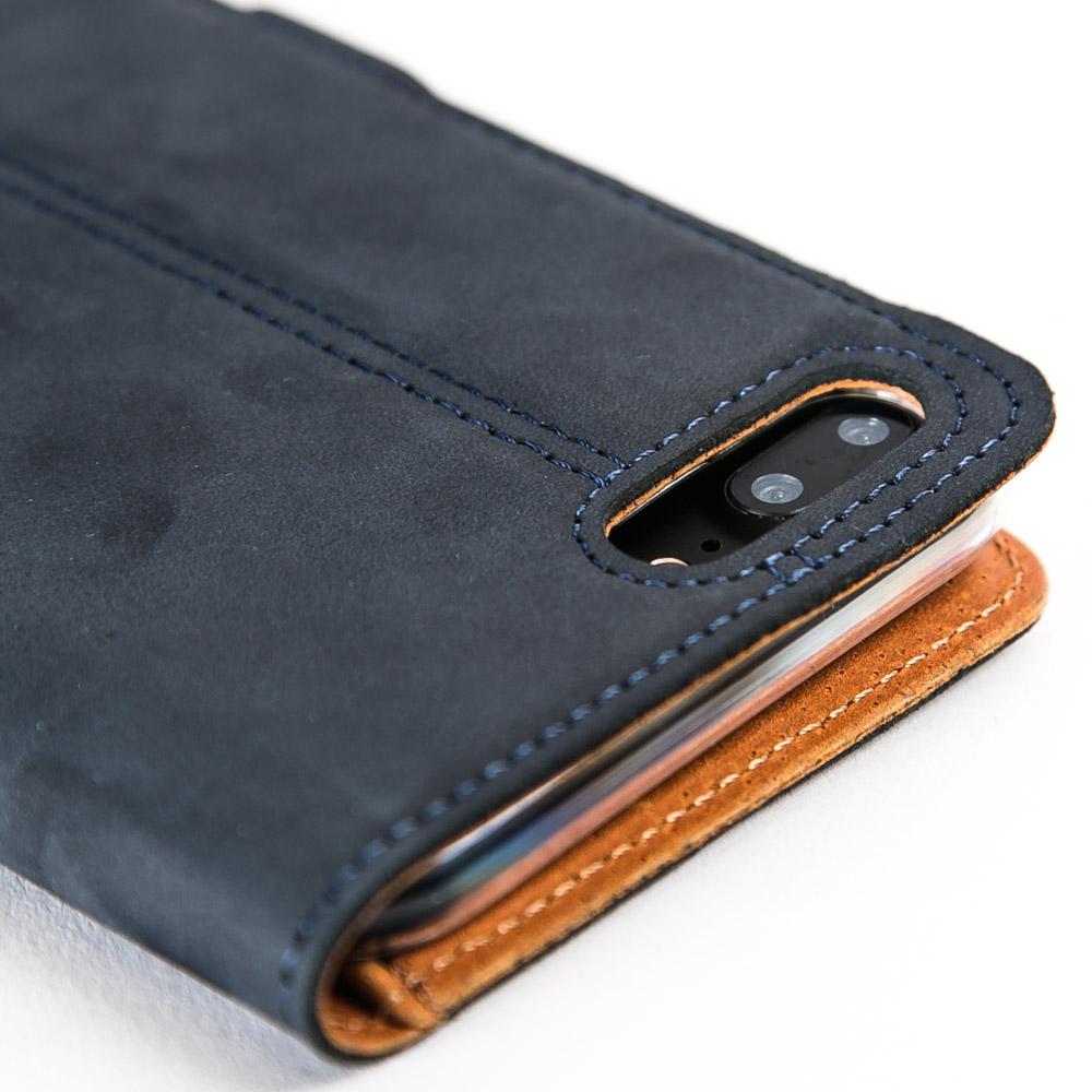 Vintage Navy Leather Wallet - Apple iPhone 7 Plus - Snakehive