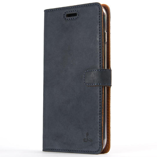 Vintage Navy Leather Wallet - Apple iPhone 7 Plus - Snakehive
