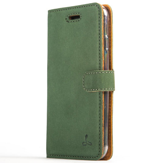 Vintage Bottle Green Leather Wallet - Apple iPhone 7 - Snakehive