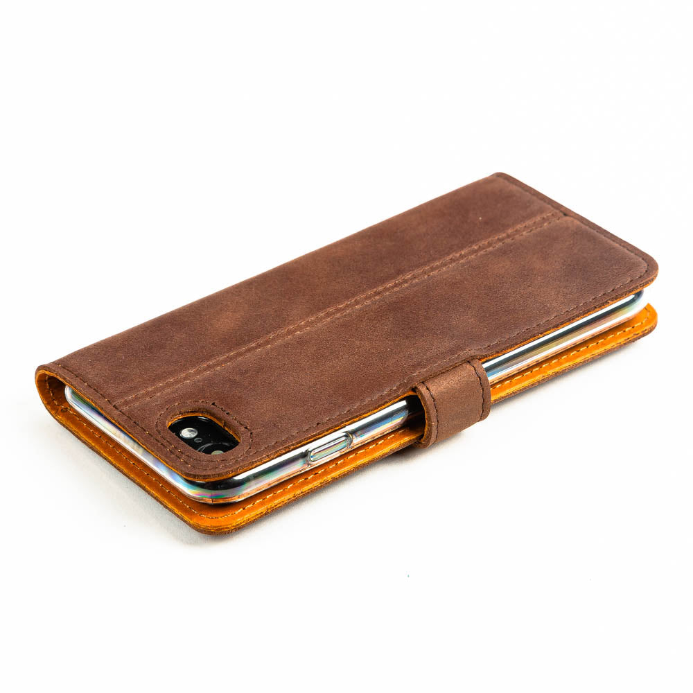 Vintage Lederhülle Braun - Apple iPhone SE (2020) / SE (2022)
