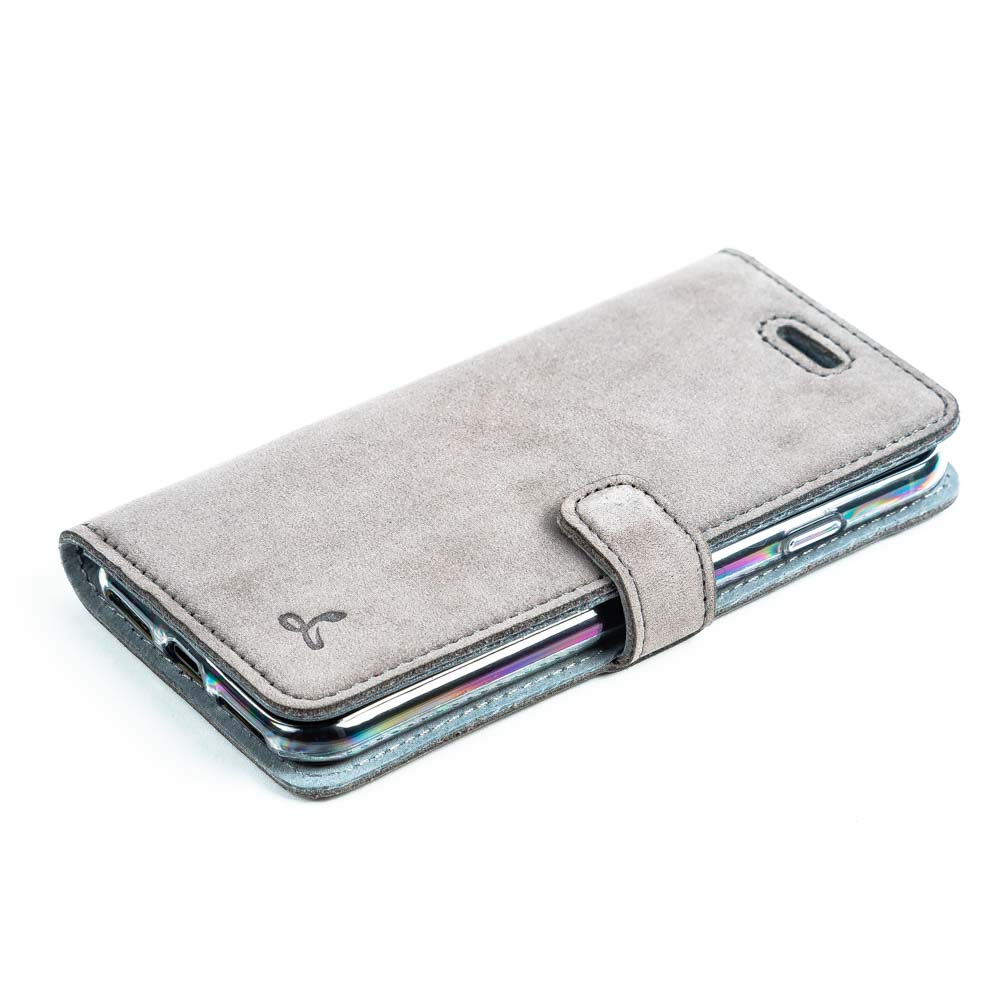 Vintage Lederhülle Grau - Apple iPhone SE (2020) / SE (2022)