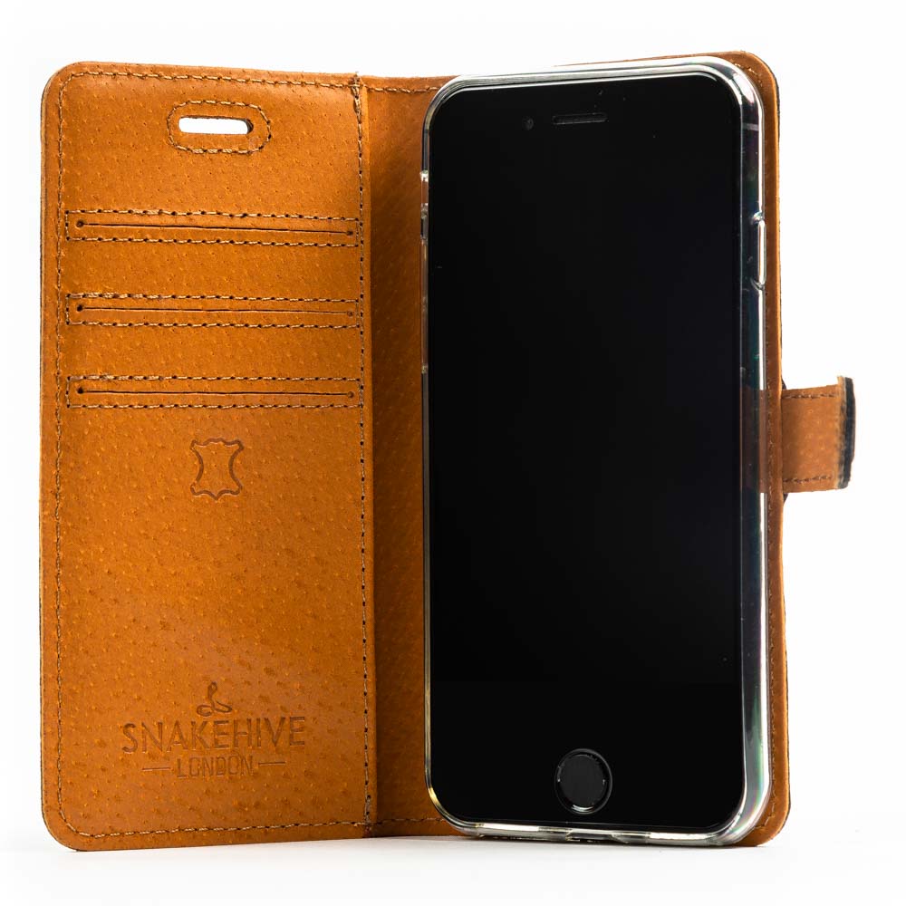Vintage Lederhülle Marine Blau - Apple iPhone SE (2020) / SE (2022)