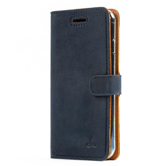 Vintage Lederhülle Marine Blau - Apple iPhone SE (2020) / SE (2022)