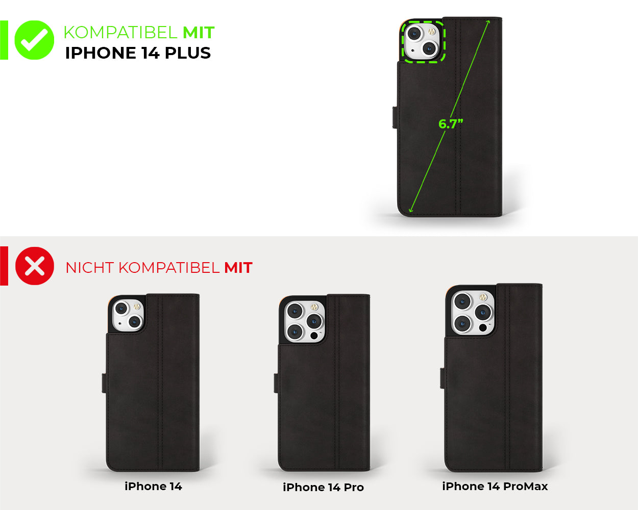 Vintage Lederhülle - Apple iPhone 14 Plus