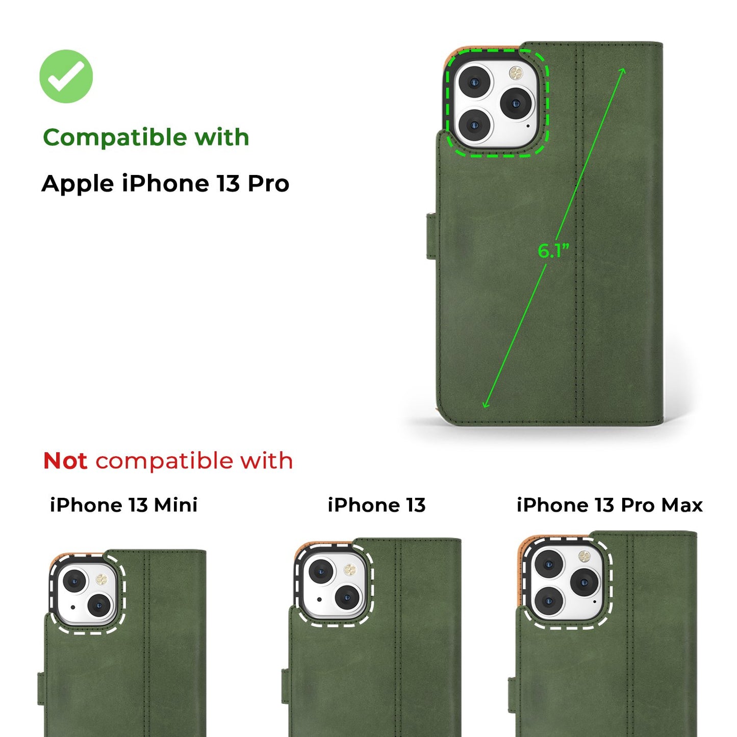 Vintage Lederhülle - Apple iPhone 13 Pro