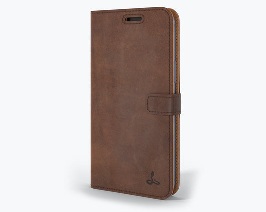 Vintage Lederhülle Braun - Apple iPhone 12 Pro