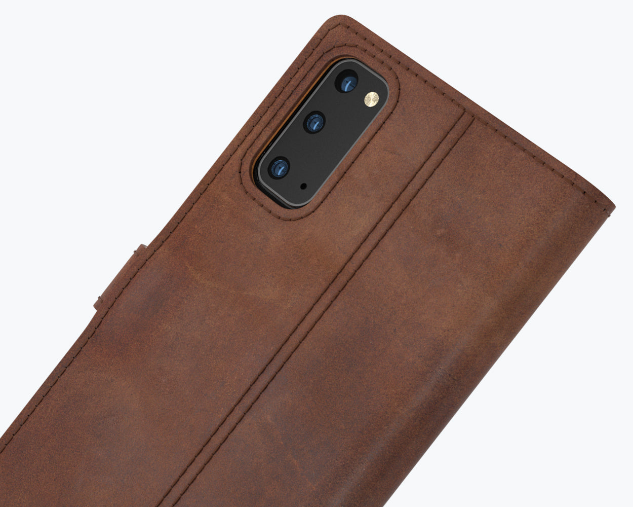 Vintage Lederhülle Braun - Samsung Galaxy S20 FE