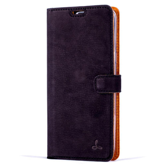Vintage Black Leather Wallet - Samsung Galaxy S8+ (Plus) - Snakehive