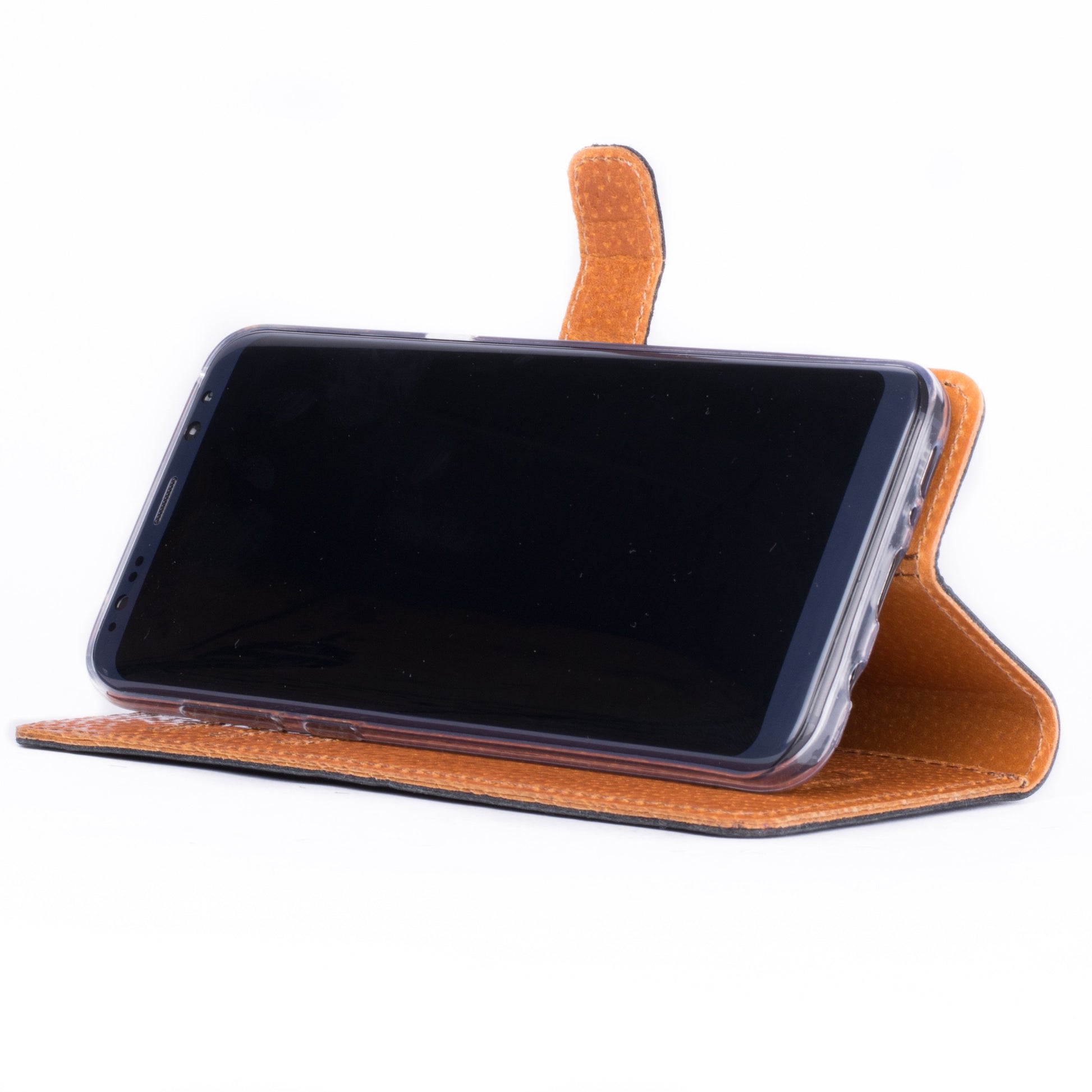 Vintage Two Tone Black/Brown Leather Wallet - Samsung Galaxy S8+ (Plus) - Snakehive