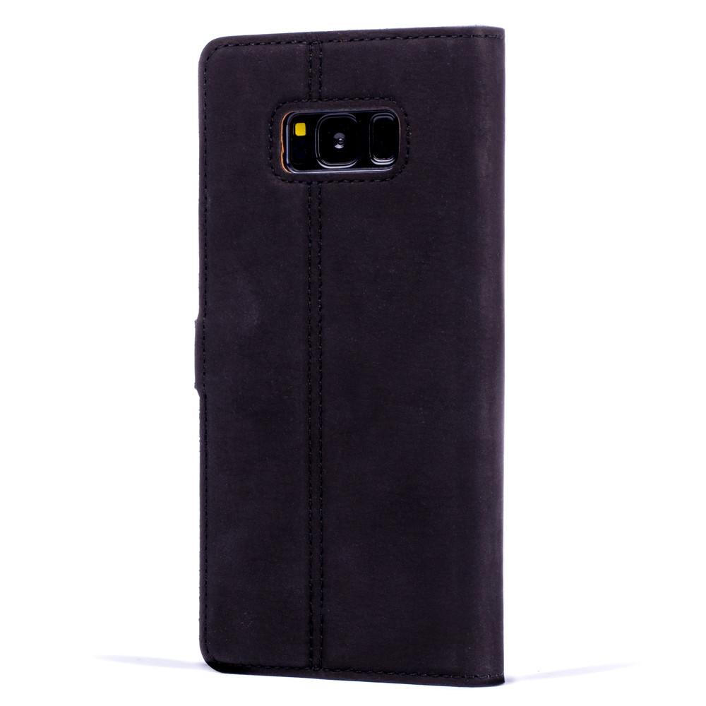 Vintage Black Leather Wallet - Samsung Galaxy S8+ (Plus) - Snakehive