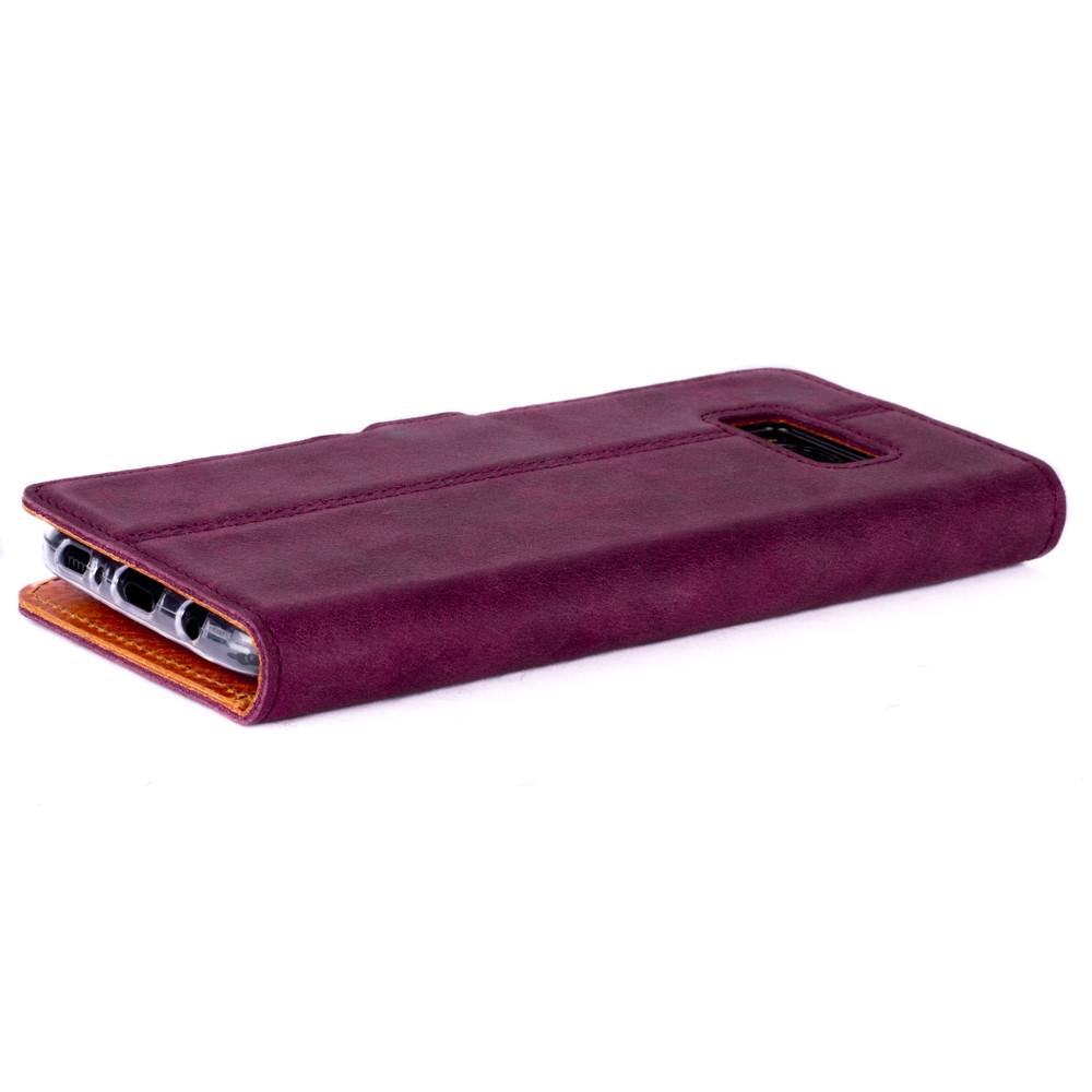 Vintage Plum Leather Wallet - Samsung Galaxy S8+ (Plus) - Snakehive