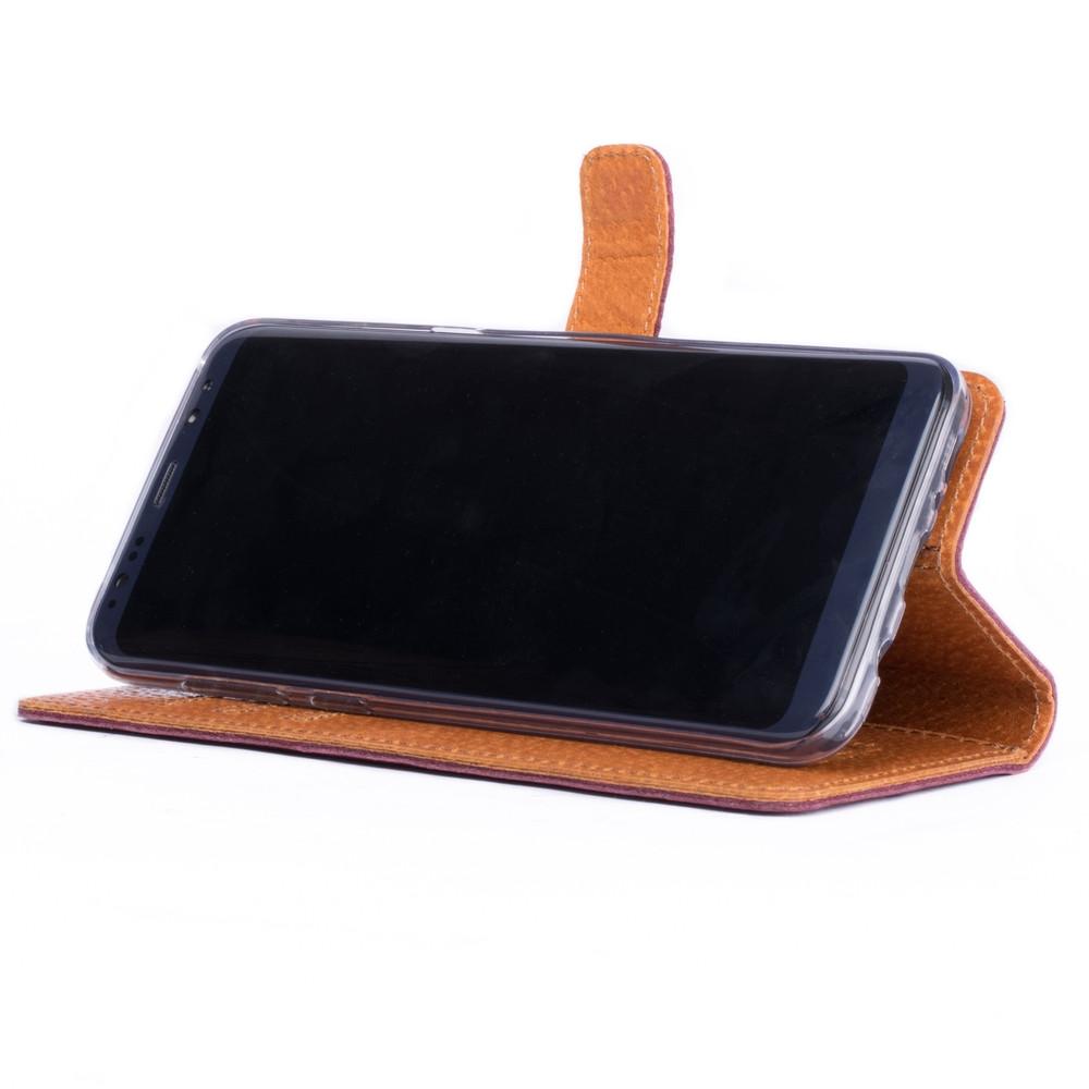 Vintage Plum Leather Wallet - Samsung Galaxy S8+ (Plus) - Snakehive