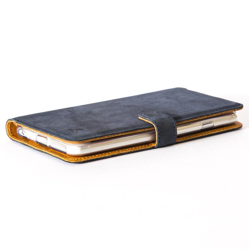 Vintage Navy Leather Wallet - Apple iPhone 6 Plus/6S Plus - Snakehive