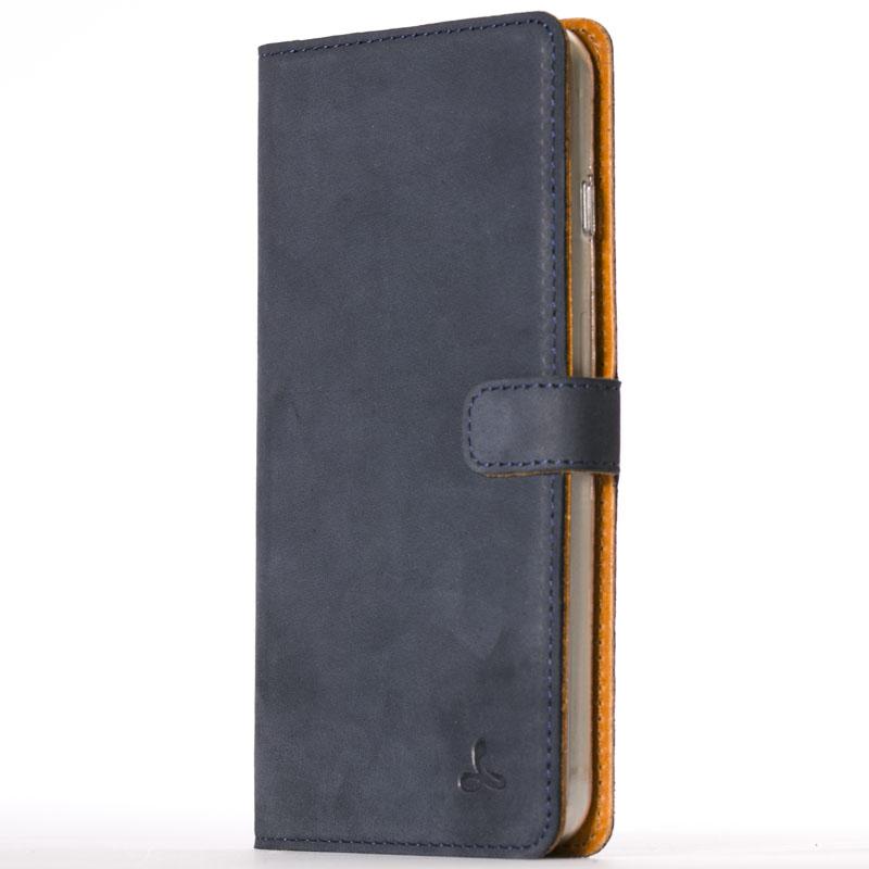 Vintage Navy Leather Wallet - Apple iPhone 6 Plus/6S Plus - Snakehive