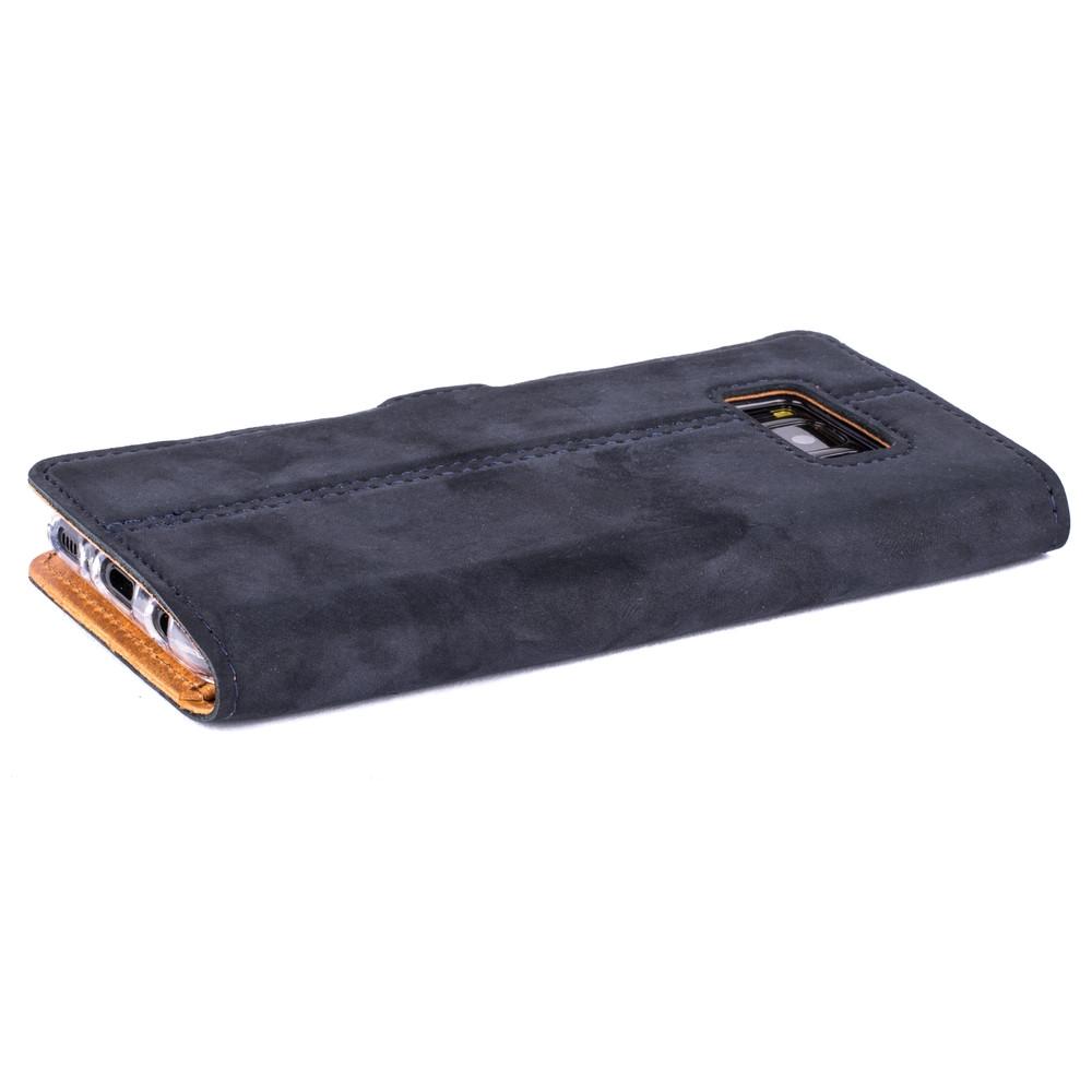Vintage Navy Leather Wallet - Samsung Galaxy S8+ (Plus) - Snakehive
