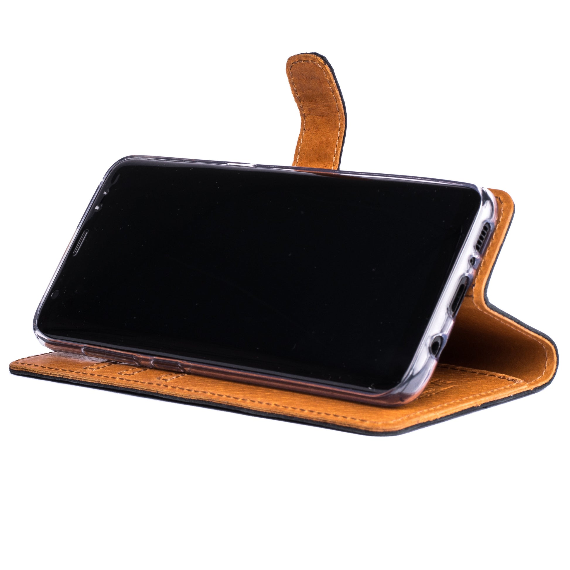 Vintage Chestnut Brown Leather Wallet - Samsung Galaxy S8 - Snakehive