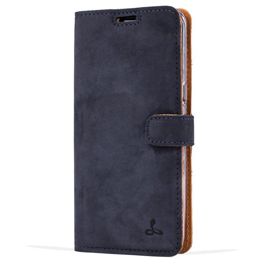 Vintage Navy Leather Wallet - Samsung Galaxy S8+ (Plus) - Snakehive