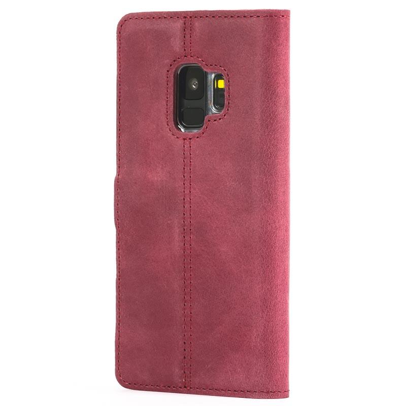 Vintage Plum Leather Wallet - Samsung Galaxy S9 - Snakehive