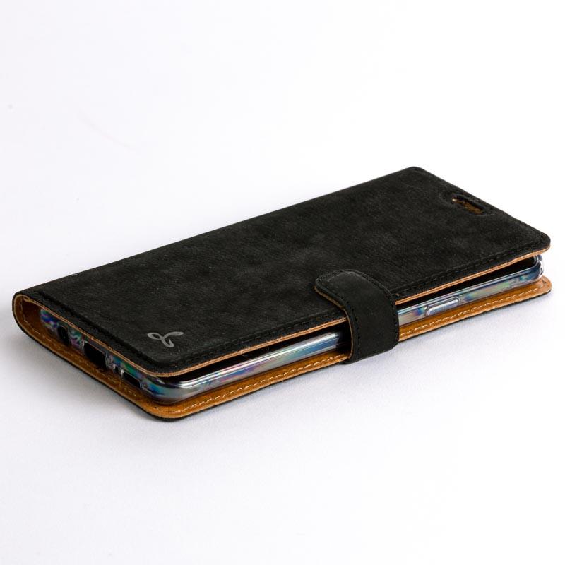 Vintage Black Leather Wallet - Samsung Galaxy S9 Plus - Snakehive