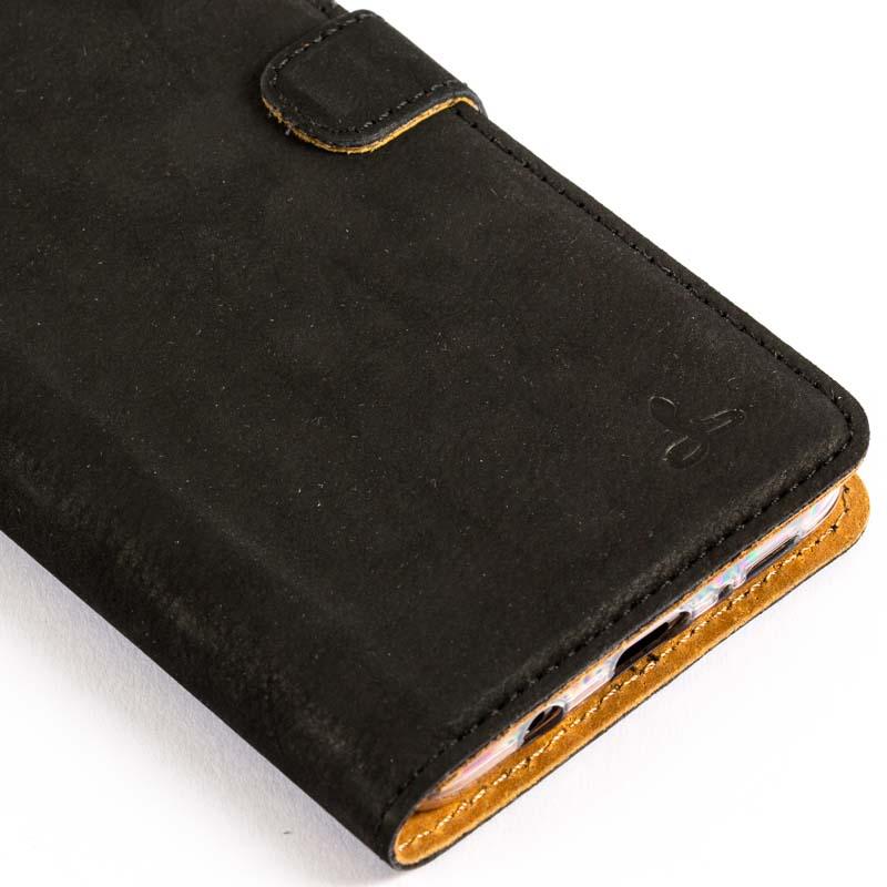 Vintage Black Leather Wallet - Samsung Galaxy S9 Plus - Snakehive
