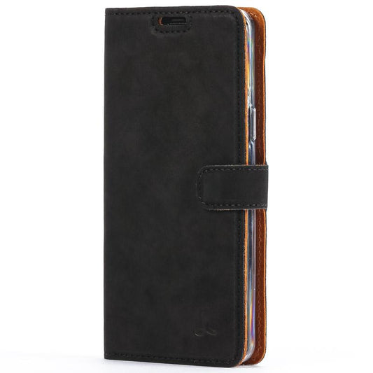 Vintage Black Leather Wallet - Samsung Galaxy S9 - Snakehive