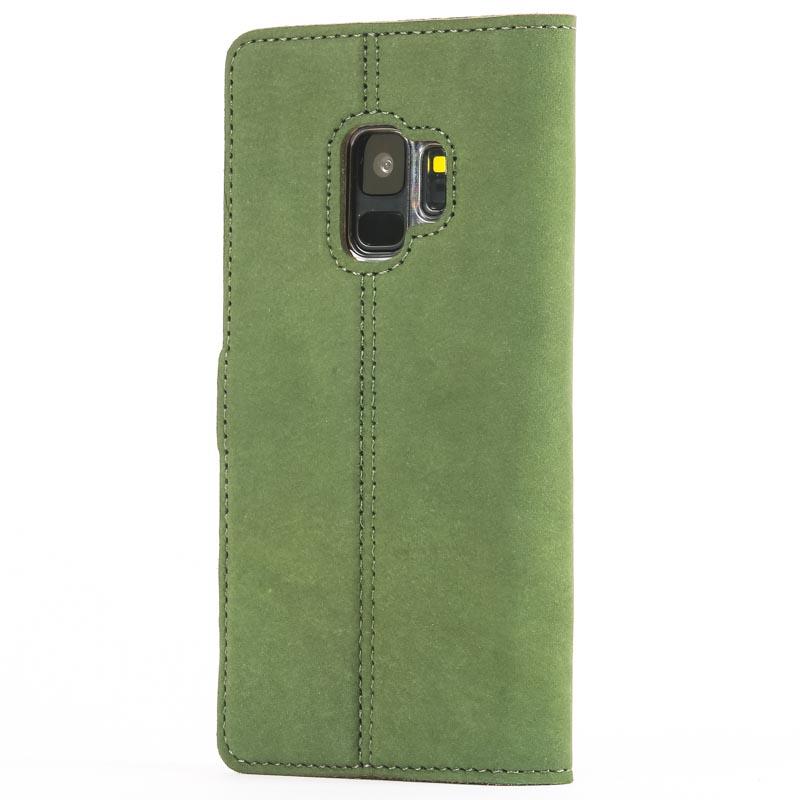 Vintage Bottle Green Leather Wallet - Samsung Galaxy S9 - Snakehive