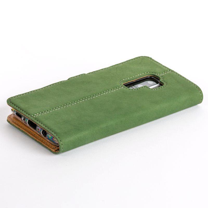 Vintage Bottle Green Leather Wallet - Samsung Galaxy S9 Plus - Snakehive