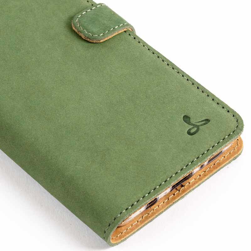 Vintage Bottle Green Leather Wallet - Samsung Galaxy S9 Plus - Snakehive