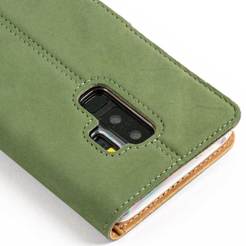 Vintage Bottle Green Leather Wallet - Samsung Galaxy S9 Plus - Snakehive