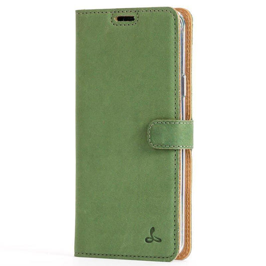 Vintage Bottle Green Leather Wallet - Samsung Galaxy S9 Plus - Snakehive
