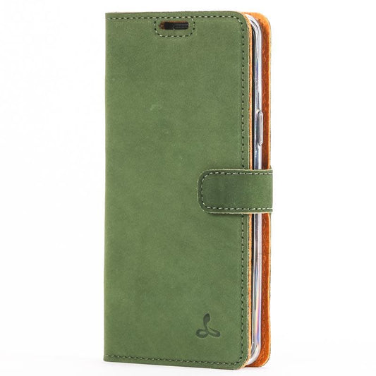 Vintage Bottle Green Leather Wallet - Samsung Galaxy S9 - Snakehive