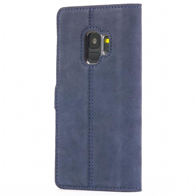 Vintage Navy Leather Wallet - Samsung Galaxy S9 - Snakehive