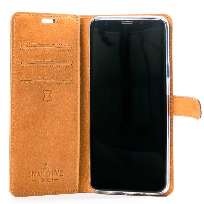 Vintage Navy Leather Wallet - Samsung Galaxy S9 Plus - Snakehive
