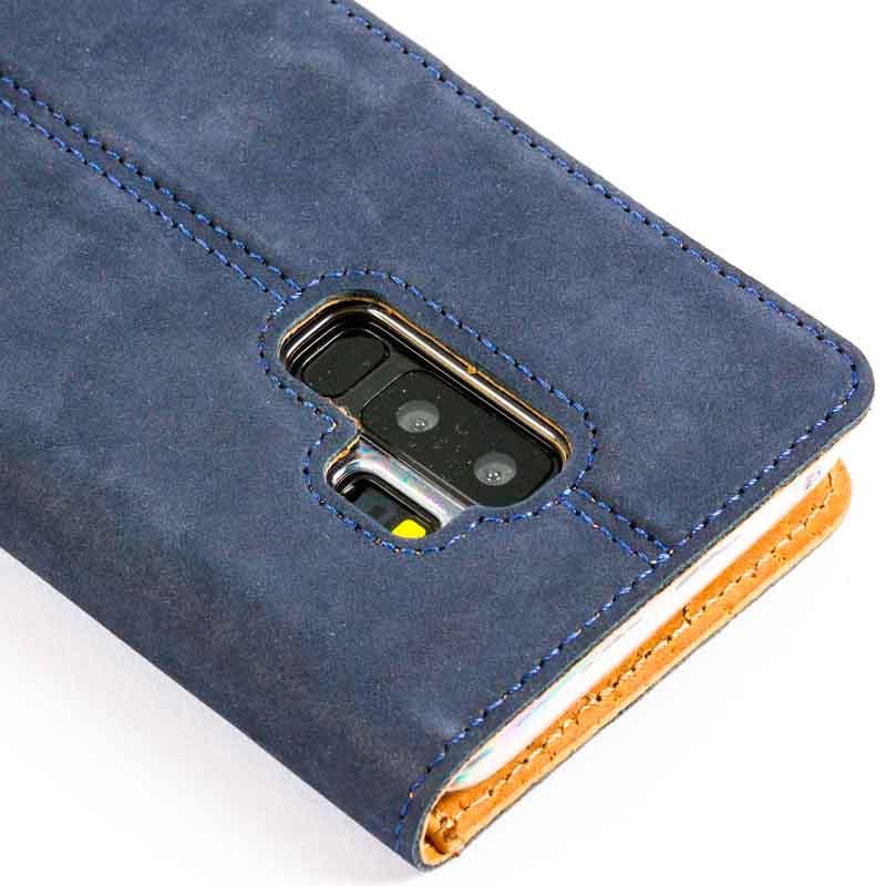 Vintage Navy Leather Wallet - Samsung Galaxy S9 Plus - Snakehive