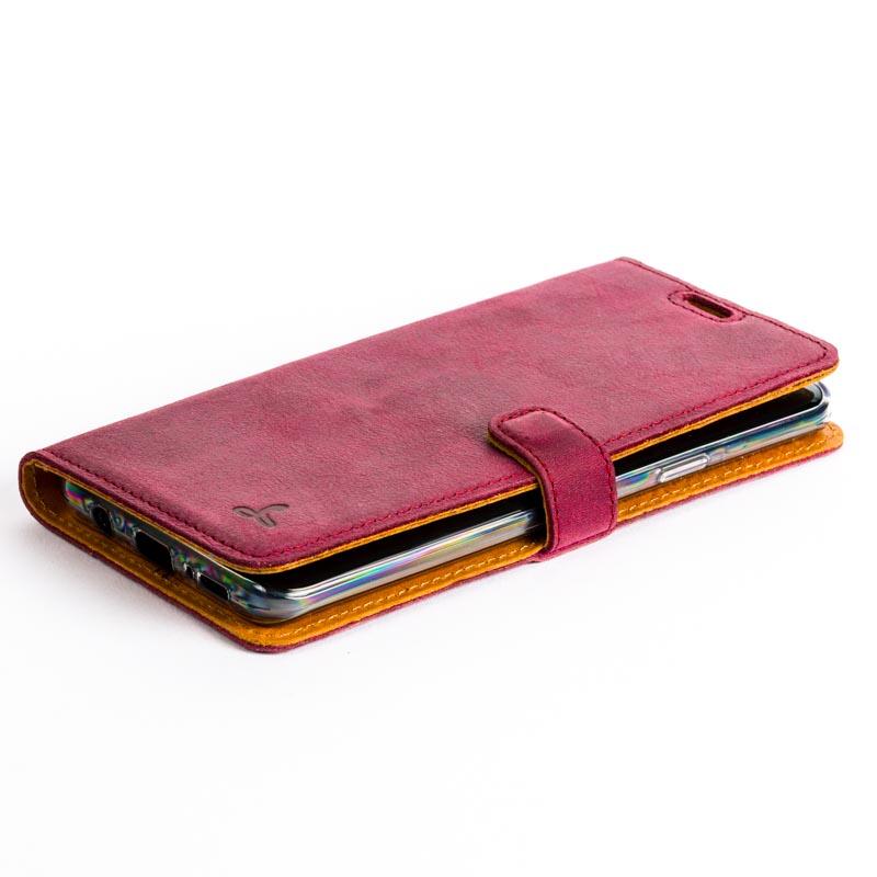 Vintage Plum Leather Wallet - Samsung Galaxy S9 Plus - Snakehive