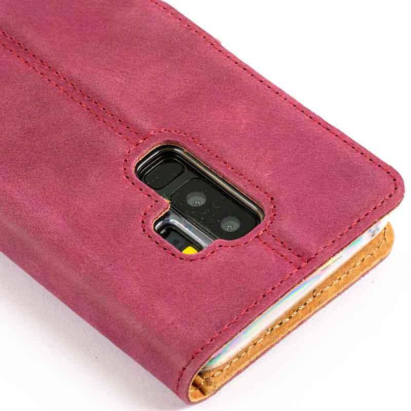 Vintage Plum Leather Wallet - Samsung Galaxy S9 Plus - Snakehive