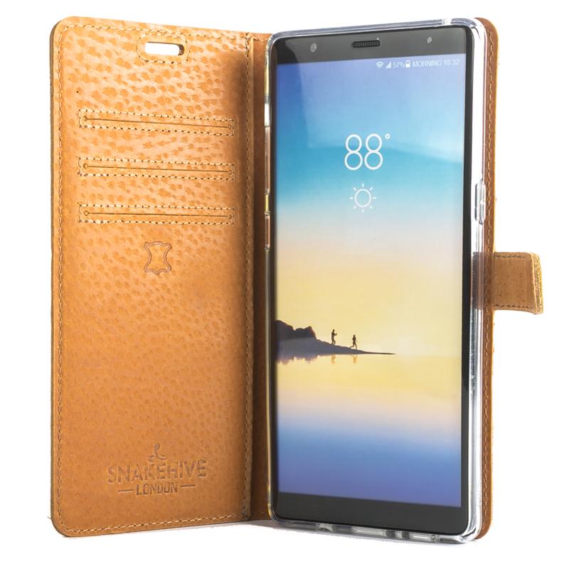 Vintage Black Leather Wallet - Samsung Galaxy Note 8 - Snakehive