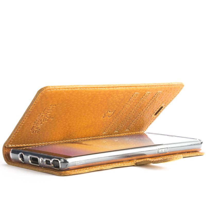 Vintage Black Leather Wallet - Samsung Galaxy Note 8 - Snakehive