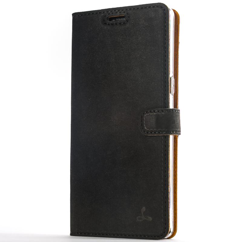 Vintage Black Leather Wallet - Samsung Galaxy Note 8 - Snakehive