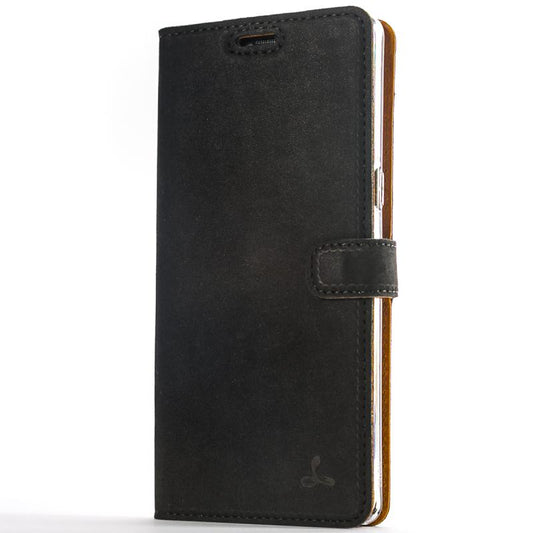 Vintage Black Leather Wallet - Samsung Galaxy Note 8 - Snakehive