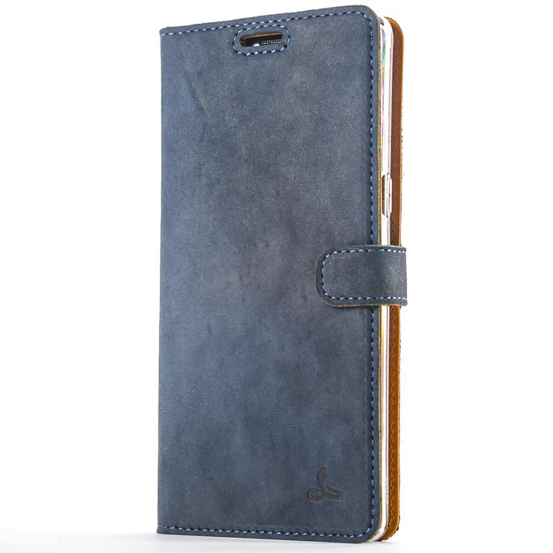 Vintage Navy Leather Wallet - Samsung Galaxy Note 8 - Snakehive
