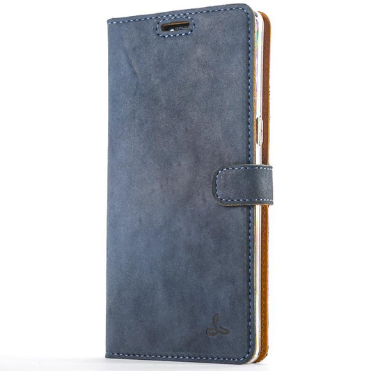 Vintage Navy Leather Wallet - Samsung Galaxy Note 8 - Snakehive